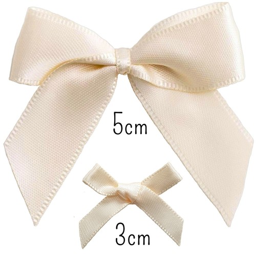 Clotted cream bow - white, craft