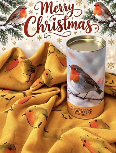 Christmas robin ladies scarf - ladies, &