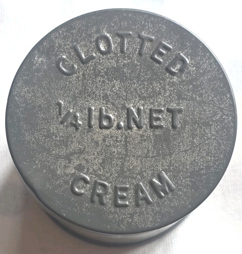Vintage clotted cream tin - tin, 1/4