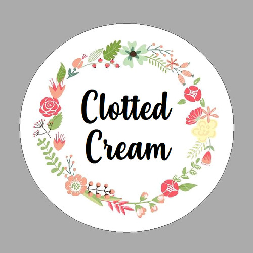 24x small round clotted cream - 24x,